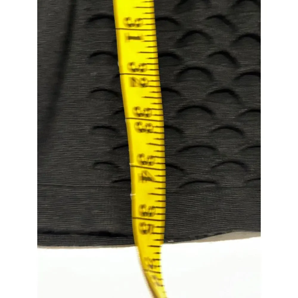 Connected Apparel Knit Honeycomb Sheath Capsule Dress Black Sz M Career classic